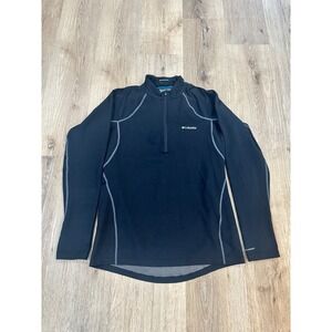 Columbia Omni-Heat Quarter Zip Thermal Baselayer Black AM6943 Mens Medium